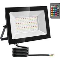 NESTLUNE LED Flood Light RGB Colour Changing 30W in Black