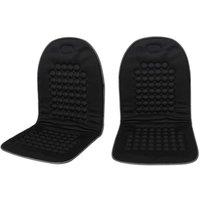 NESTLUNE 2pcs Car Front Seat Chair Cushion Soft Pad Cover in Black | Size: 100 cm x 190 cm