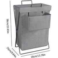 FORGEVIO Gray With hanging bag Laundry Basket in Grey | Size: 0.6m2
