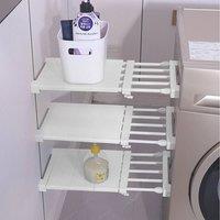 FORGEVIO 30-40cm Divider Cupboard Closet Tension Shelf Separator Storage in White | Size: 0.6m2