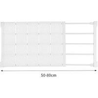 FORGEVIO 50-80cm Divider Cupboard Closet Tension Shelf Separator Storage in White | Size: 0.6m2