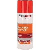 Plastikote Trade Quick Dry Acrylic Spray Paint Gloss Red 400Ml