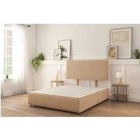 Sloomy Brington Naples Divan Bed Base 4 Drawers With 26 Strutted Headboard in Stone | Size: Super King