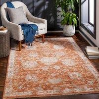 Livabliss Avant Garde Vintage Traditional Boho Fringe Rug in Orange | Size: 200 cm x 290 cm