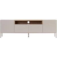 CALICOSY OLIVER TV Stand With 4 Doors & 1 Niche, 160 Cm Wide in Beige