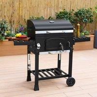 sweeek Charcoal smoker barbecue with ash collector in Black