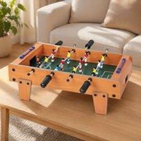 STILVORA Table-top Football Table 50.6 cm with Stainless Steel Rods in Natural