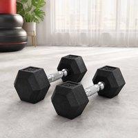 STILVORA 4 kg Hex Dumbbell Set of 2 in Black