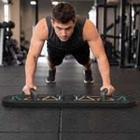 STILVORA Foldable Push Up Board with Non-Slip Pads in Black