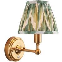 Netlighting Burley Rechargeable Wall Light Green Fabric Zigzag Shade 16cm
