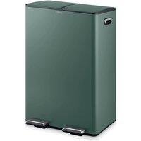 Tower Recycling Pedal Bin, 60L, Black T838023BLK in Dark Green | Size: A