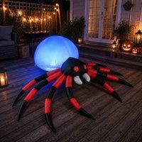 Marco Paul Giant LED Inflatable Halloween Spider in Black
