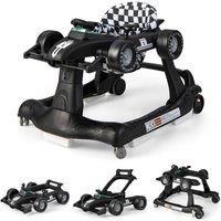 CASART Baby Walker with Wheels Baby Activity Center with Adjustable Height in Black