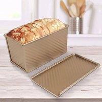 Havendro Large Non Stick Rectangle Toast Bread Loaf Tin in Gold