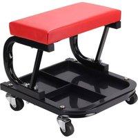 NESTLUNE Multi-Purpose Rolling Creeper Seat with Tool Tray in Black | Size: 1000mm x 400mm