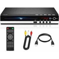 NESTLUNE Region Free DVD Player 1080P HDMI with Remote in Black