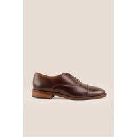 Oswin Hyde Men's Wilson Leather Oxford Shoes in Brown | Size: 13