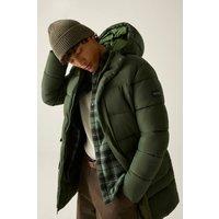 Regatta Men's Marek Long Line Insulated Quilted Jacket in Khaki | Size: Medium