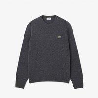 Lacoste Men's Crew Neck Knit Jumper Pitch Chine in Charcoal | Size: Medium