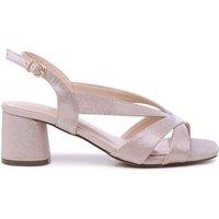 Paradox London Women's Navina Wide Fit Navina Block Heel Sandals in Light Pink | Size: 4E
