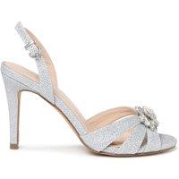 Paradox London Women's Melora' Stiletto Heel Sandals in Silver | Size: 7