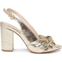 Paradox London Women's Magda' Block Heel Sandals in Gold | Size: 4