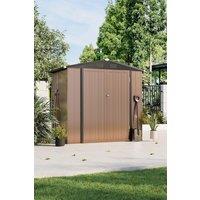 Garden Sanctuary Garden Galvanized Steel Lockable Storage Shed in Brown