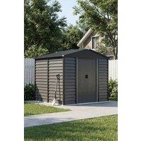 Garden Sanctuary 8x7FT Outdoor Garden Storage Shed in Dark Grey