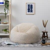 icon Kingston Faux Fur Classic Dome Bean Bag in Natural