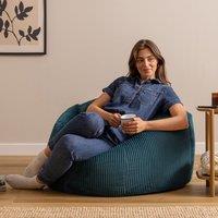 icon Kingston XL Jumbo Cord Classic Dome Bean Bag in Teal | Size: Extra Large