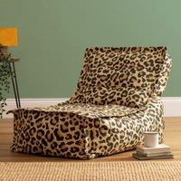 icon Dolce Scandi Leopard Soft Woven Kyoto Lounger Bean Bag, Multicolour | Size: Medium
