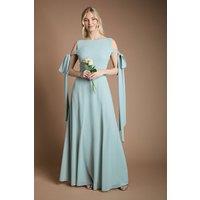 Coast Women's Bow Sleeve Chiffon Bridesmaid Maxi Dress in Sage | Size: 10