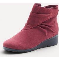 Damart Women's Water-Repellent Suede Ankle Boots in Wine | Size: 8