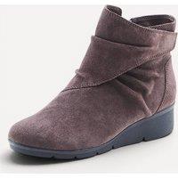 Damart Women's Water-Repellent Suede Ankle Boots in Brown | Size: 4