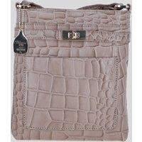 Ashwood Leather Women's Real Leather Crossbody Bag with Adjustable Strap in Grey