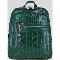 Ashwood Leather Women's Real Leather Backpack with Multiple Pockets & Gold-Tone Hardware in Green