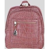 Ashwood Leather Women's Real Leather Backpack with Multiple Pockets & Gold-Tone Hardware in Rose