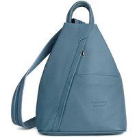 Woodland Leathers Women's Women's Italian Leather Convertible Backpack in Blue