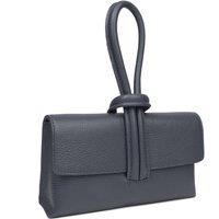 Woodland Leathers Women's Women's Italian Leather Convertible Clutch Bag in Navy
