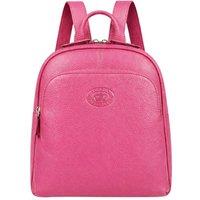Woodland Leathers Women's Women's Small Leather Convertible Backpack in Fuchsia