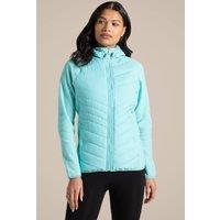 Craghoppers Women's Zayas Hooded Water-Repellent Jacket in Turquoise | Size: 12