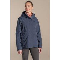Craghoppers Women's National Trust Cinquefoil Waterproof Hooded Jacket in Dark Grey | Size: 8