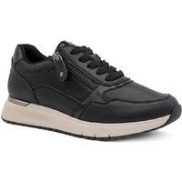 Pavers Women's Lightweight Zip & Lace Fasten Trainers in Black | Size: 6