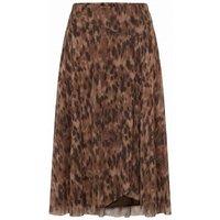 WOVCOR Women's High Waist A-Line Asymmetric Midi Skirt in Brown | Size: Small