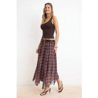 WOVCOR Women's Skater Normal Waist Midi Tulle Skirt | Size: Small