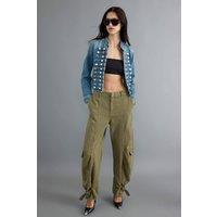 WOVCOR Women's Fitted Long Sleeve Button Front Denim Jacket in Blue | Size: XS