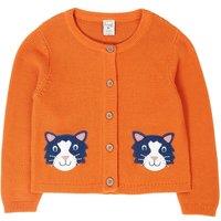 Frugi Girl's Clement Cardigan in Orange | Size: 2-3 Years