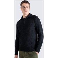 Far Afield Men's Kier Knit Polo - Dark Grey | Size: Medium