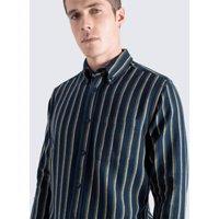 Far Afield Men's Mod Button Down Shirt - Kuki Navy | Size: Large