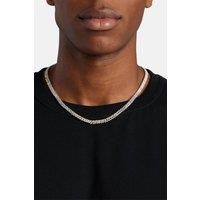 Cernucci Men's 5mm Iced Prong Chain in Metallic Silver | Size: 20 inches